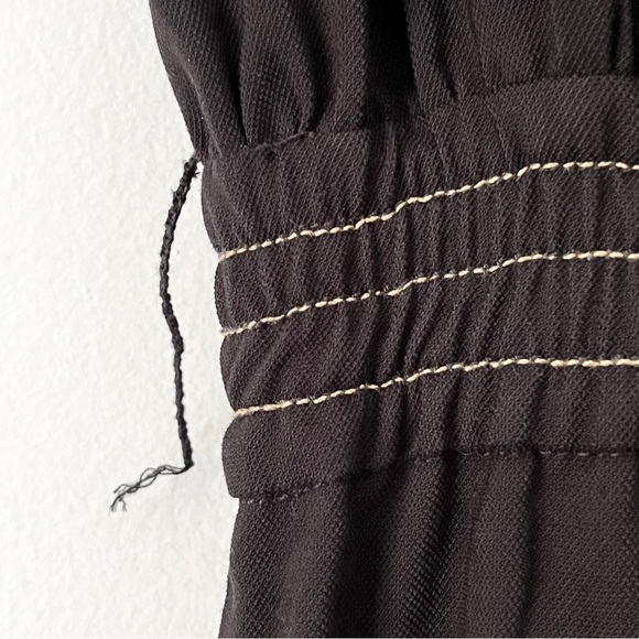 Rock & Republic Button Down Short Sleeve Jumpsuit with TopStitching Size M - Picture 12 of 14